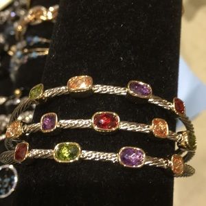 Multi colored stones and or clear stone braclets